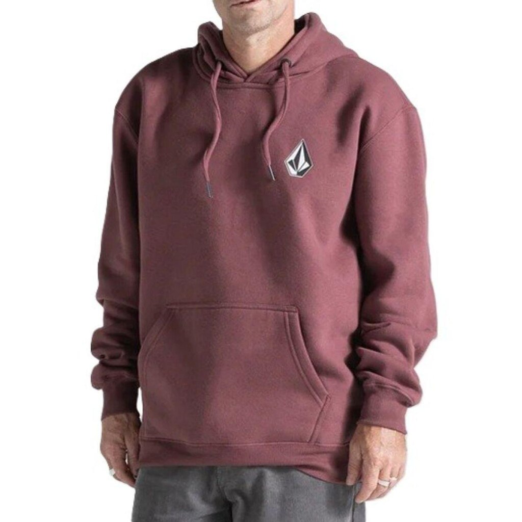 Moletom Canguru Volcom Iconic Stone Masculino - Bordô