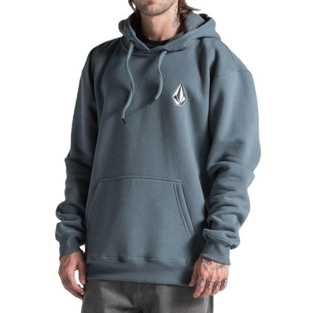 Moletom Canguru Volcom Iconic Stone Masculino - Cinza