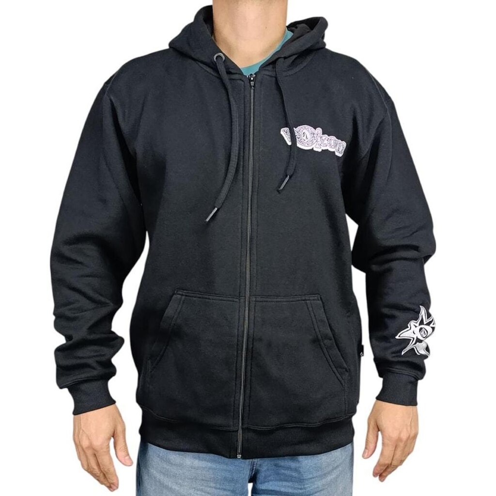 Moletom Canguru Volcom VLBL020162 Preto