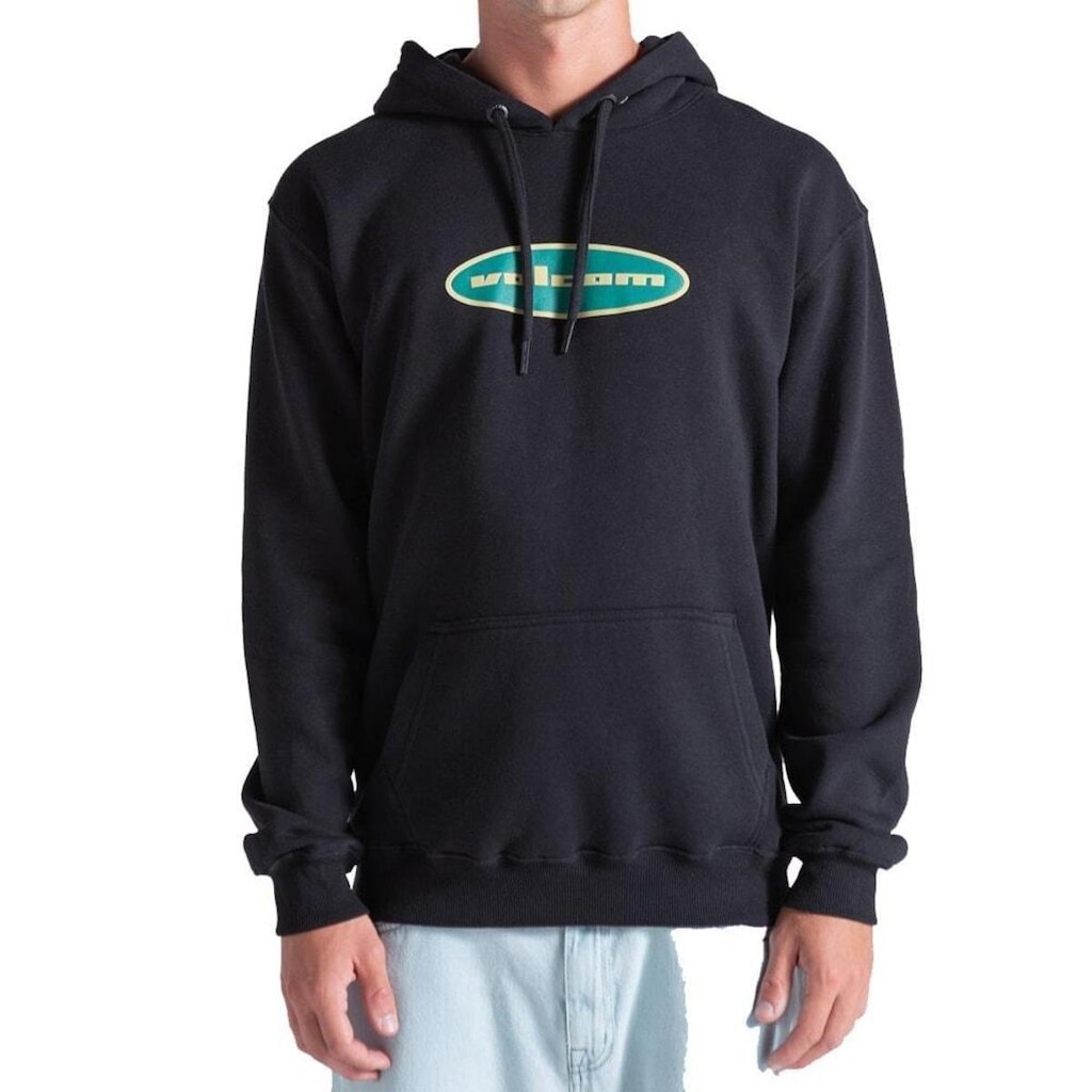 Moletom Canguru Volcom Volstoned Preto