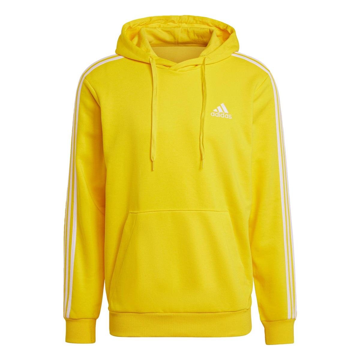 Moletom Capuz Essentials 3-Stripes Adidas Amarelo Netshoes