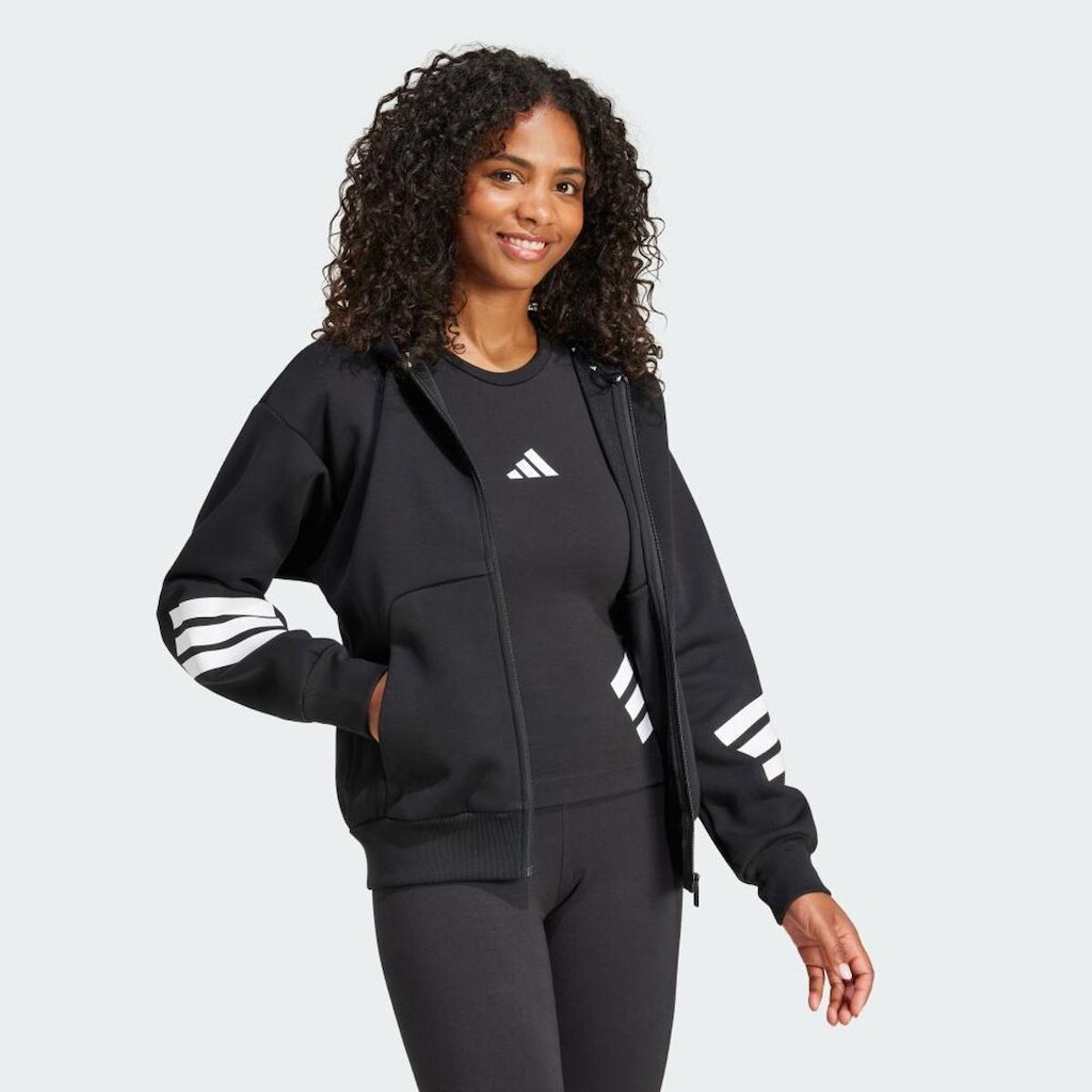 Moletom Capuz Future Icons 3 listras Adidas Feminina