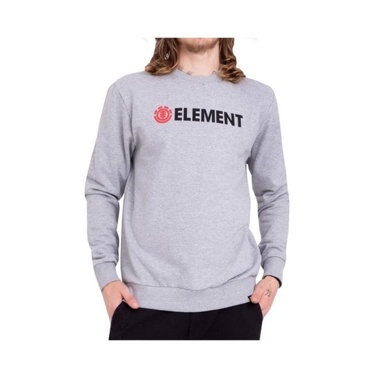 Moletom Careca Element Blazin Masculino - Cinza
