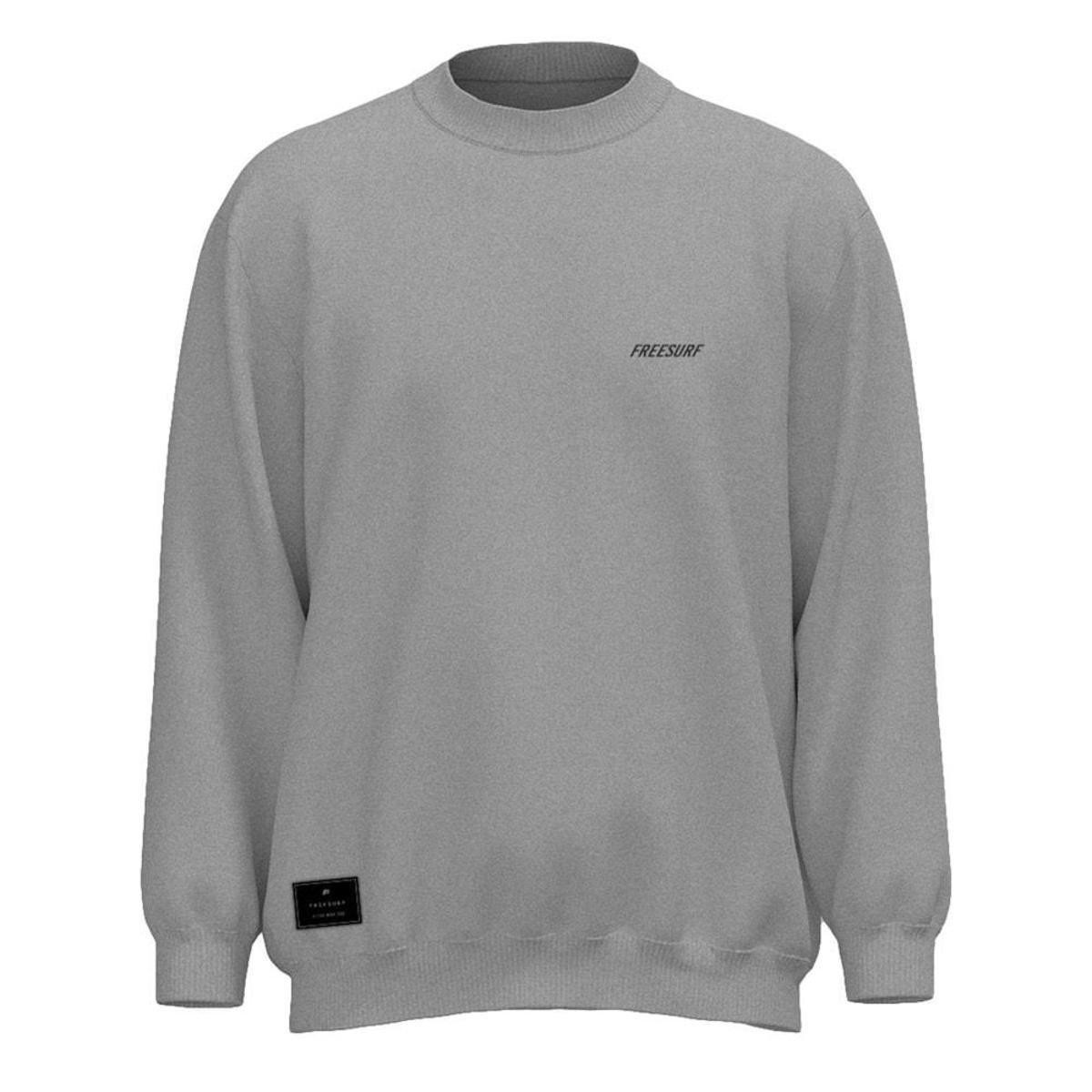 Moletom Careca Freesurf Mini Básico Casual -23% OFF Moletom Careca Freesurf Mini Básico Casual - Cinza
