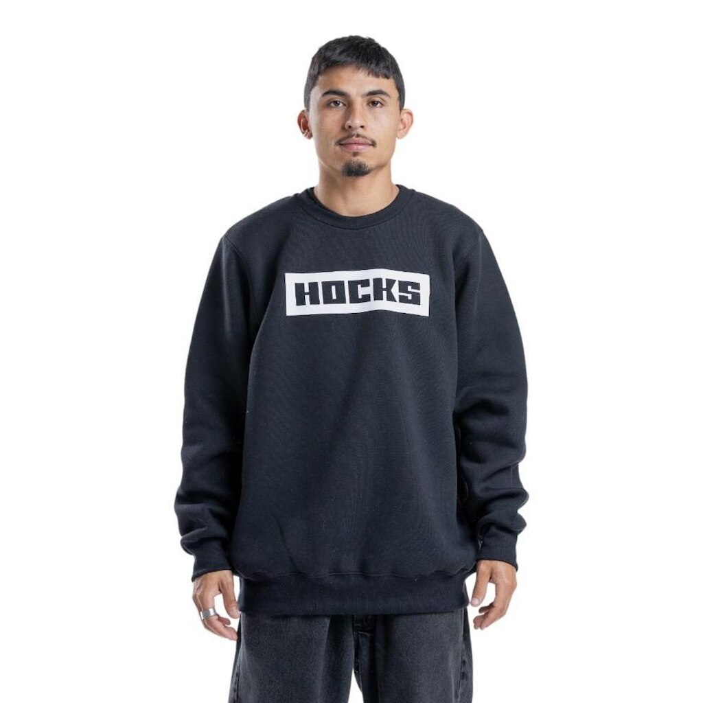 Moletom Careca Logo Letter Hocks Preto