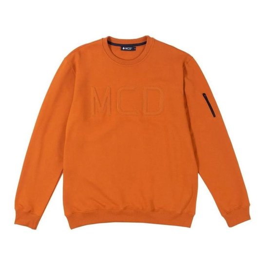 Moletom Careca Mcd Preto Laranja P