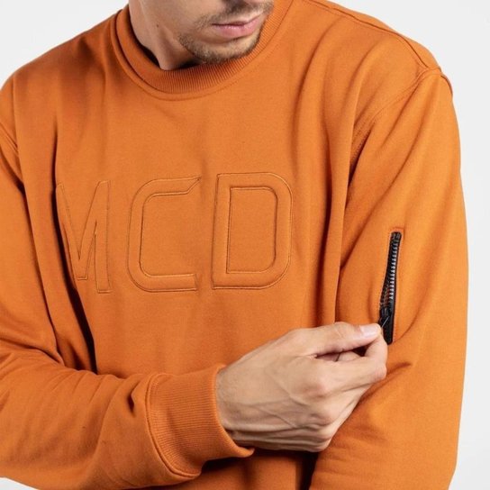 Moletom Careca Mcd Preto Laranja P