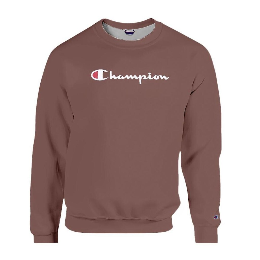 Moletom Champion Felpado Gola Careca Logo Script Cinza