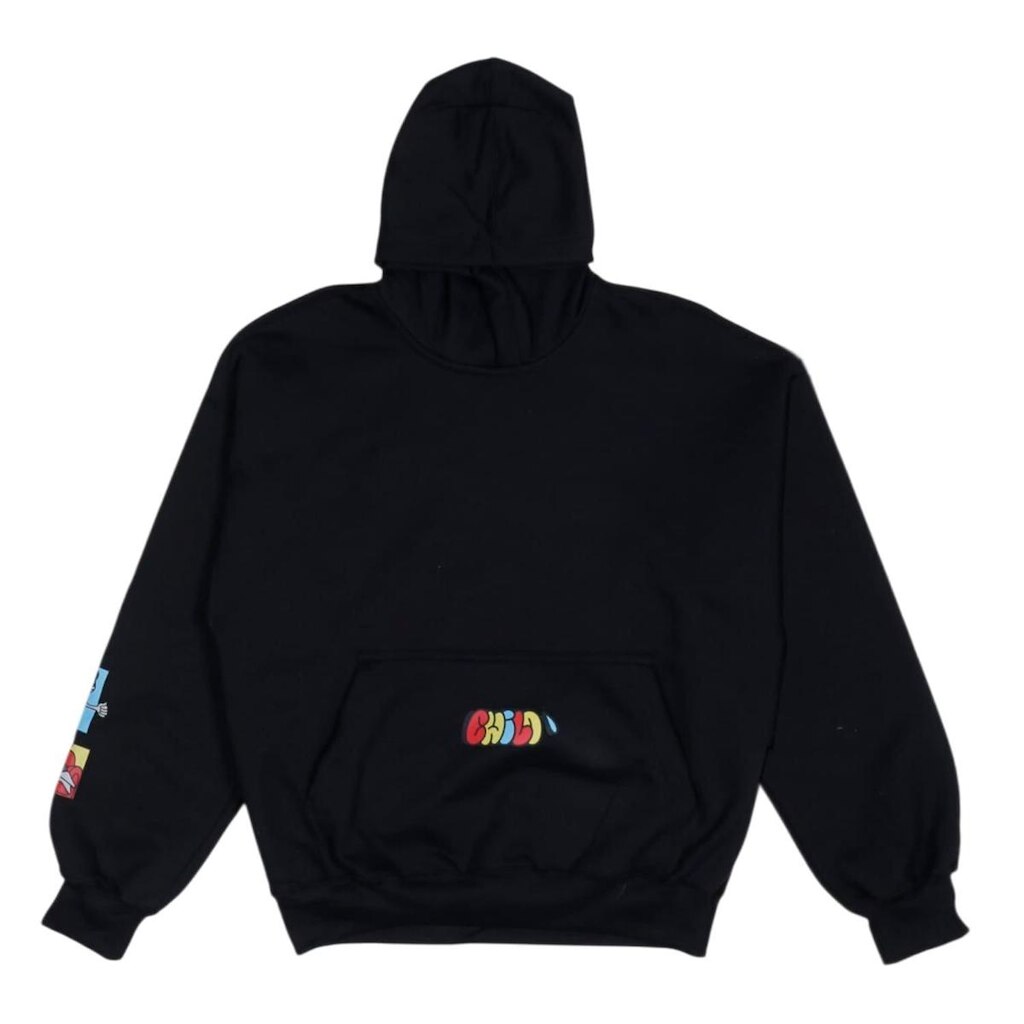 Moletom Child Especial Oversized Throw Up Hood Preto