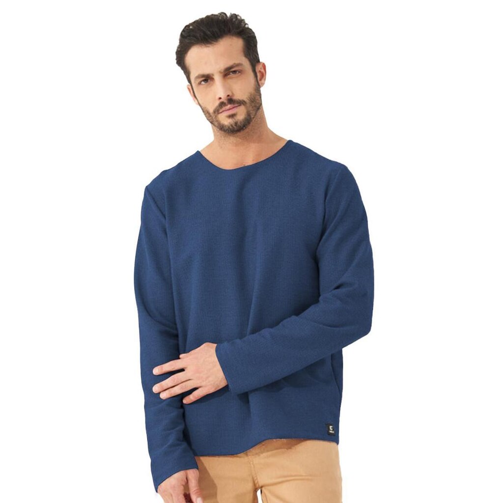 Moletom Colcci Crewneck Texture Refile Masculino