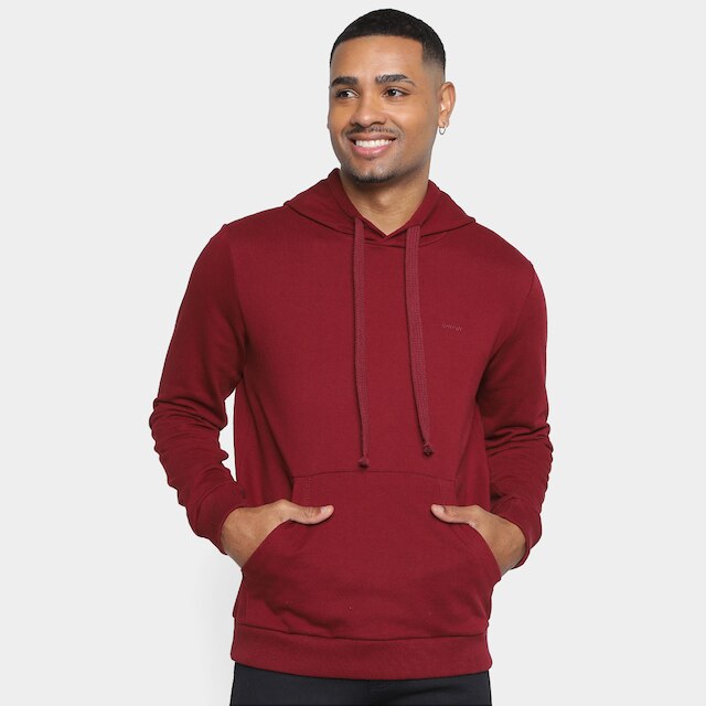 Moletom Colcci Slim Capuz Masculino - Bordô | Netshoes