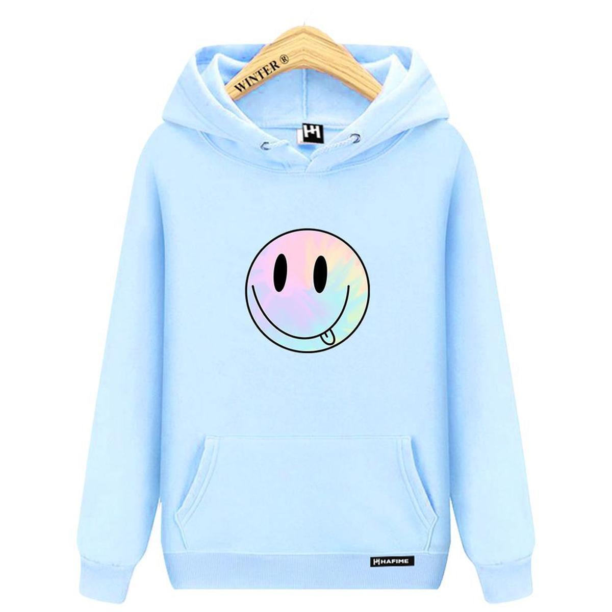 white smiley face moletom com capuz