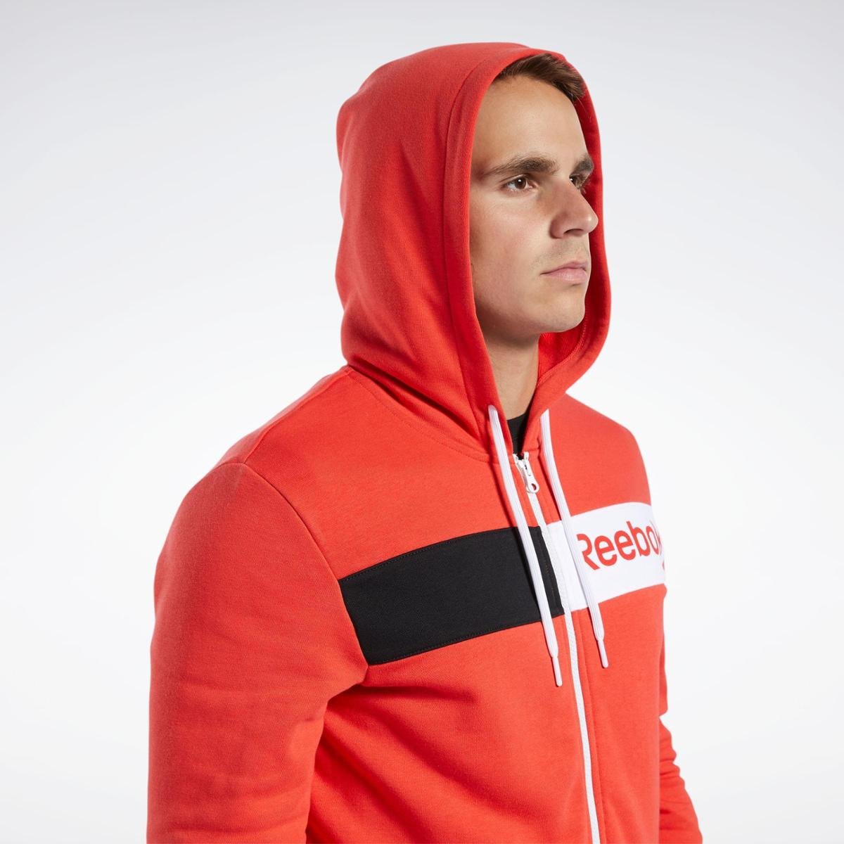 reebok moletom com capuz red