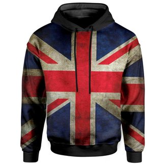 Moletom Com Capuz Unissex Bandeira Reino Unido UK Md02