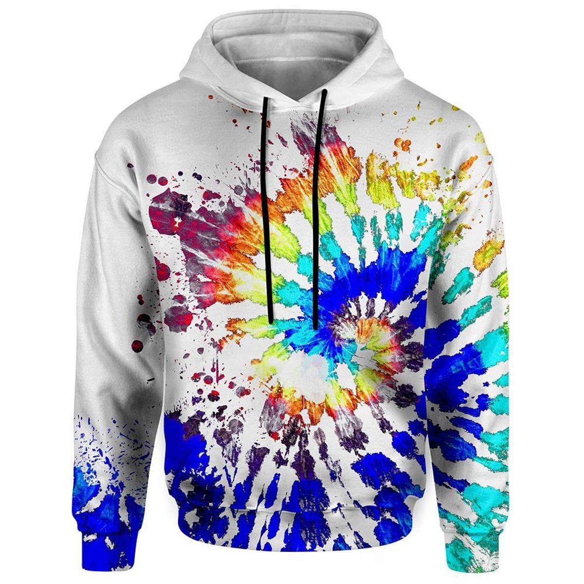 galaxy tie dye moletom com capuz