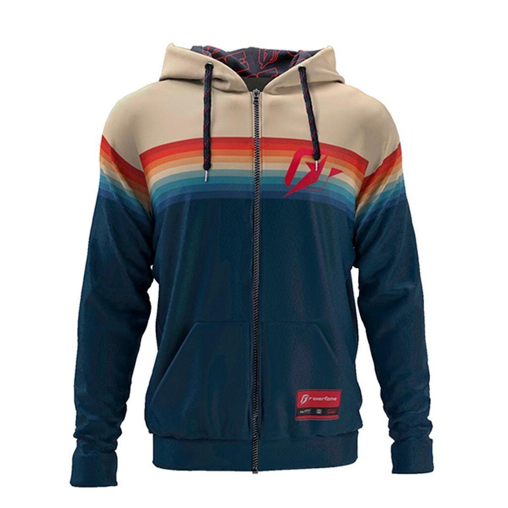 Moletom Com Zíper Listrado Tecno Beach Stripes - M