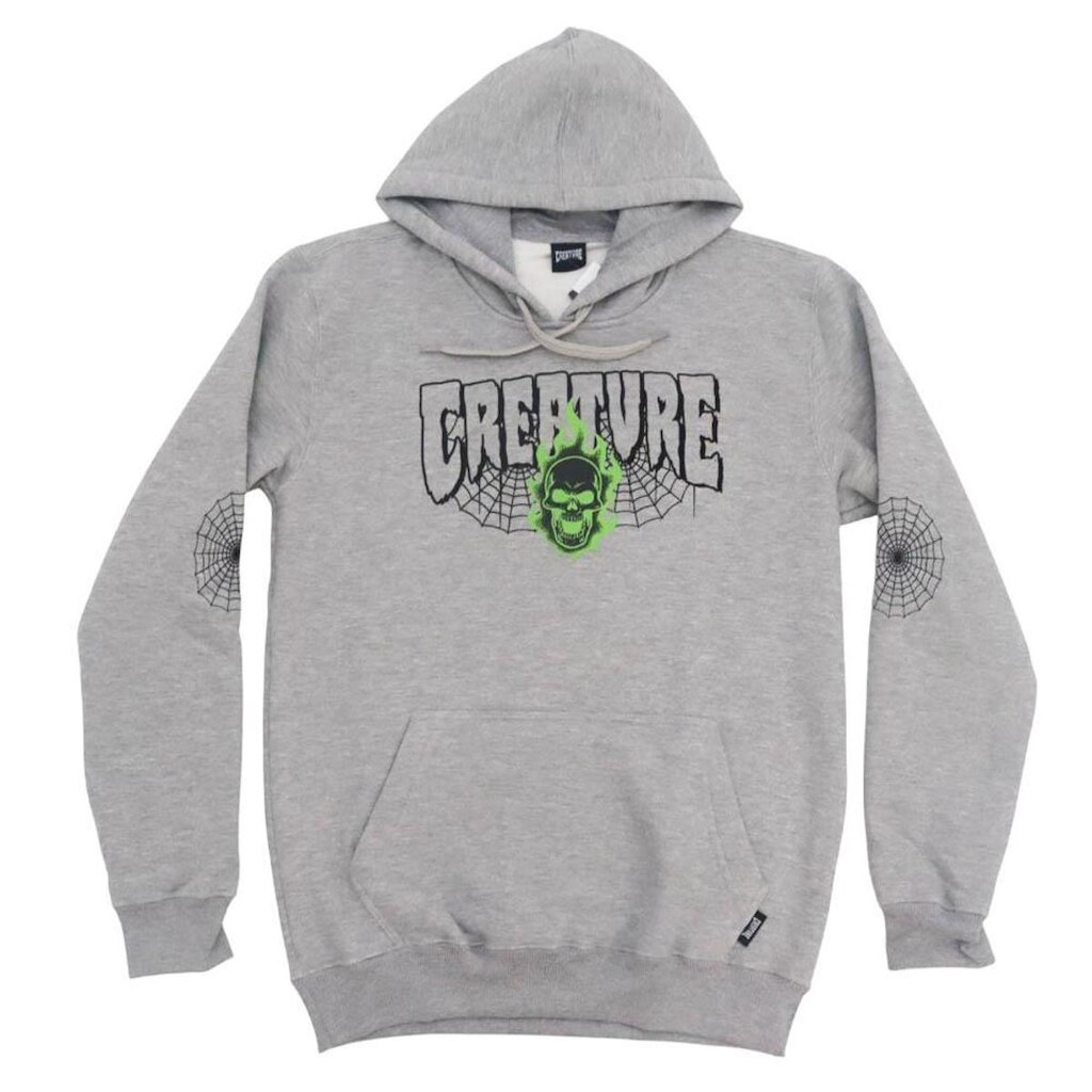 Moletom Creature Canguru Bonehead 2 Relic Hood - Cinza Mescla