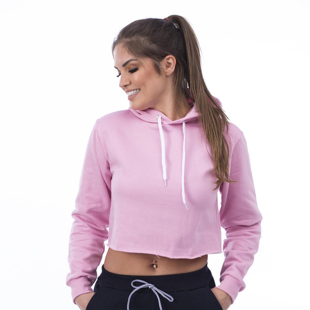 purple cropped moletom com capuz