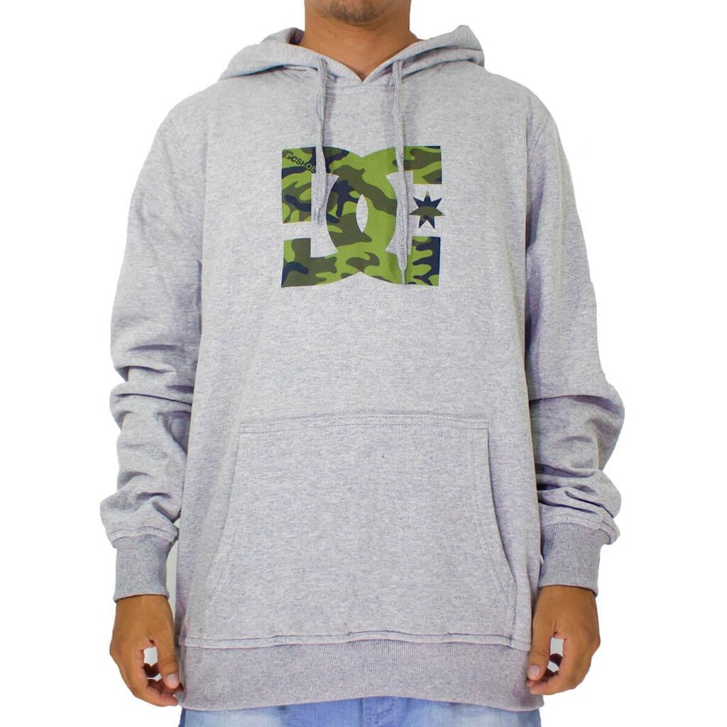 Moletom Dc Shoes Camo Fill PH Cinza Mescla