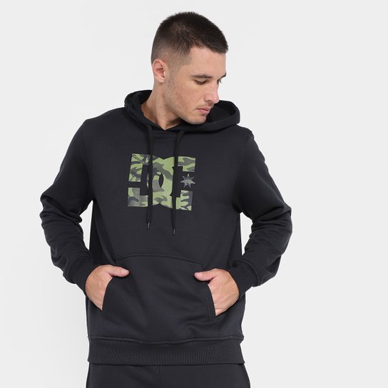 Moletom Dc Shoes Fechado Star Camo Fill Ph Canguru Masculino - Preto Menor preço em Moletom Dc Shoes Fechado Star Camo Fill Ph Canguru Masculino - Preto