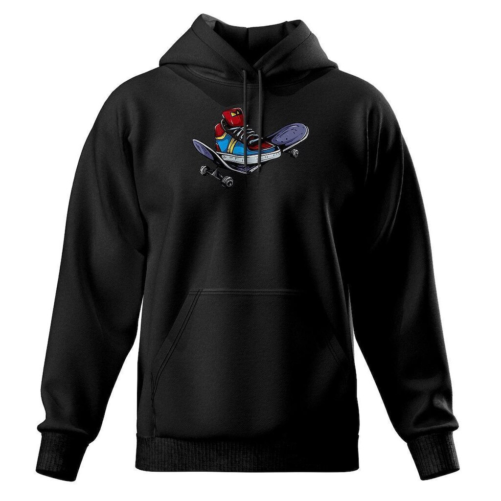 Moletom De Frio Blusa Estampada Bolso Canguru e Capuz Top