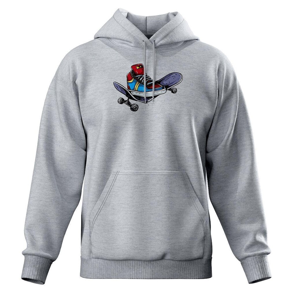 Moletom De Frio Blusa Estampada Bolso Canguru e Capuz Top
