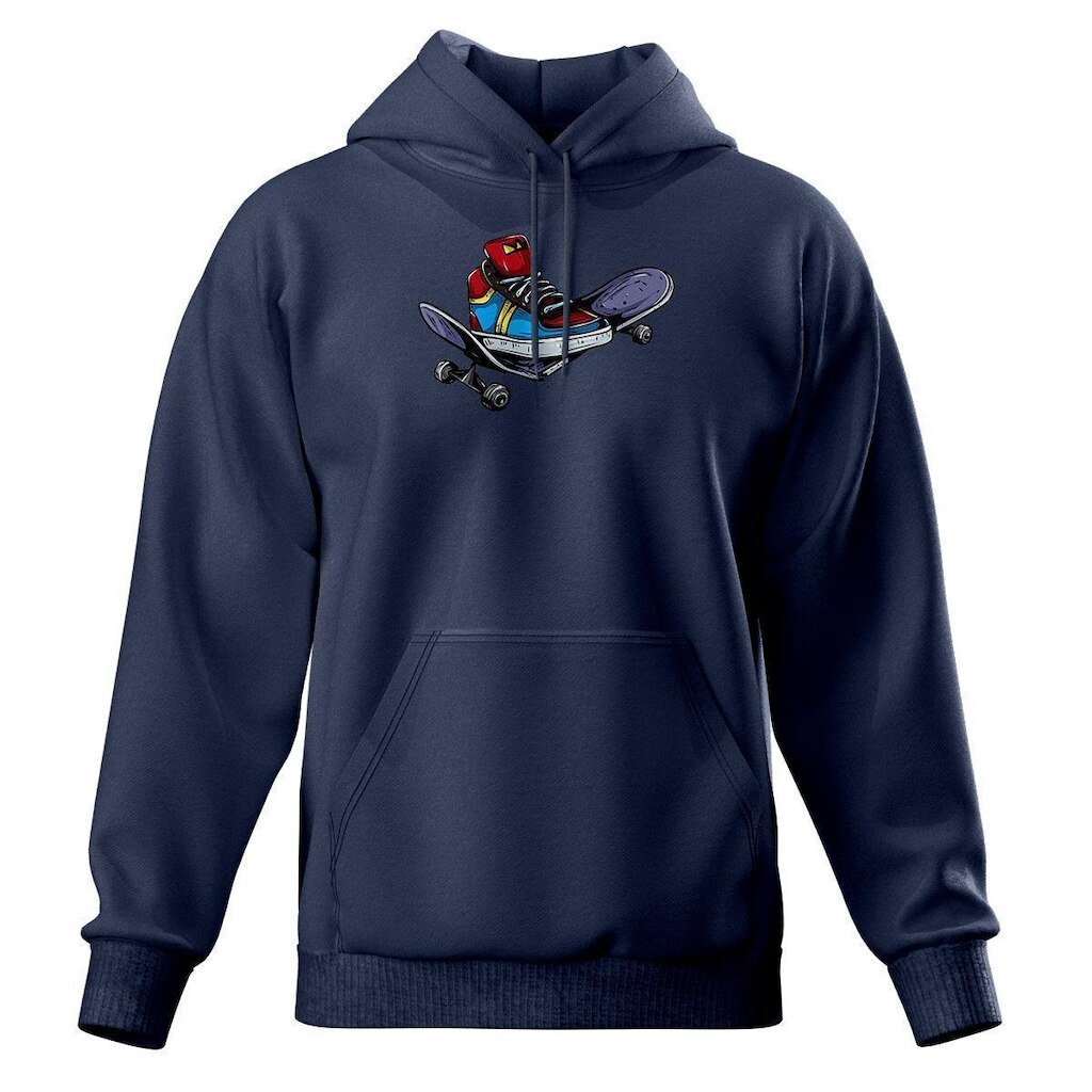 Moletom De Frio Blusa Estampada Bolso Canguru e Capuz Top