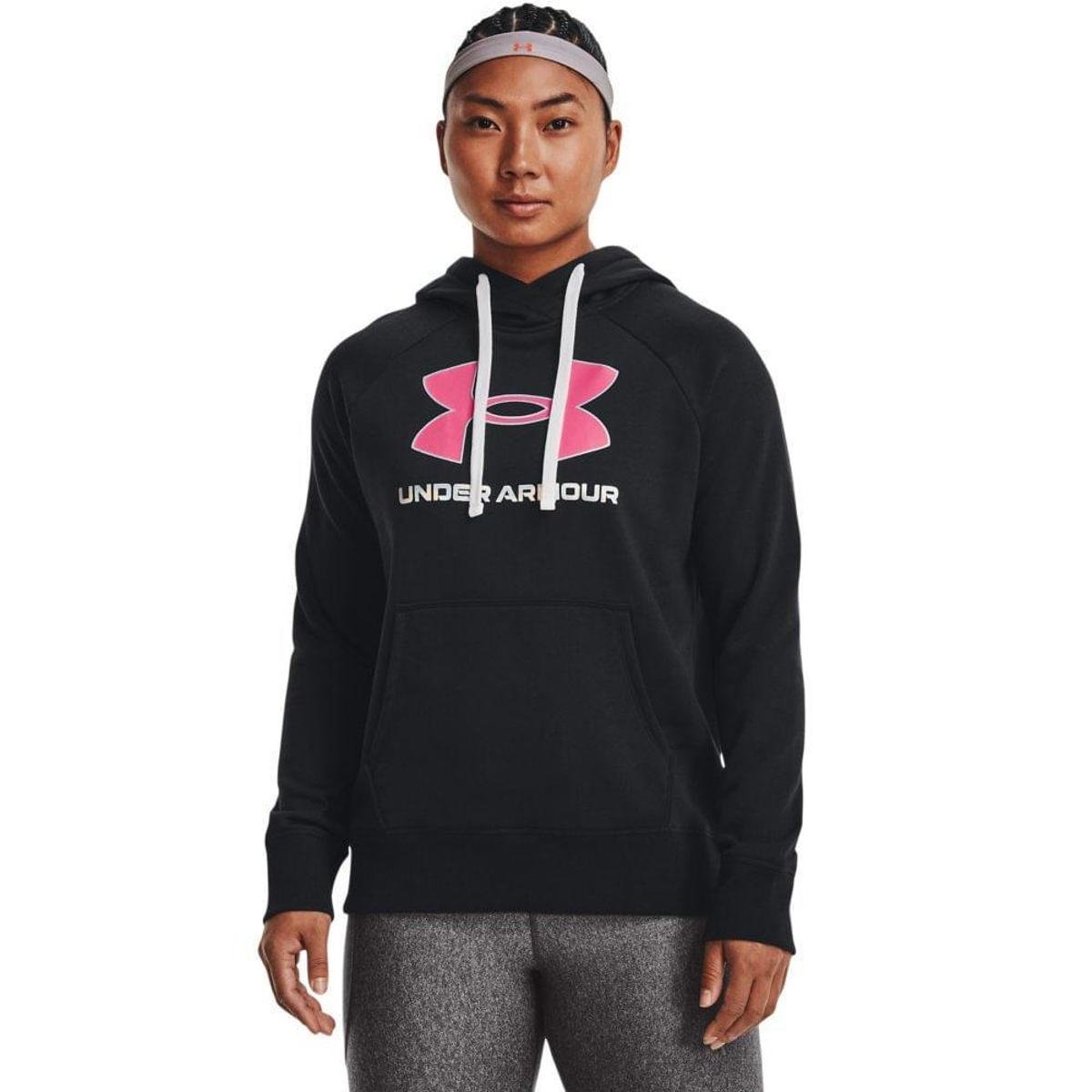 Moletom de Treino Feminino Under Armour Rival Fleece BL Preto