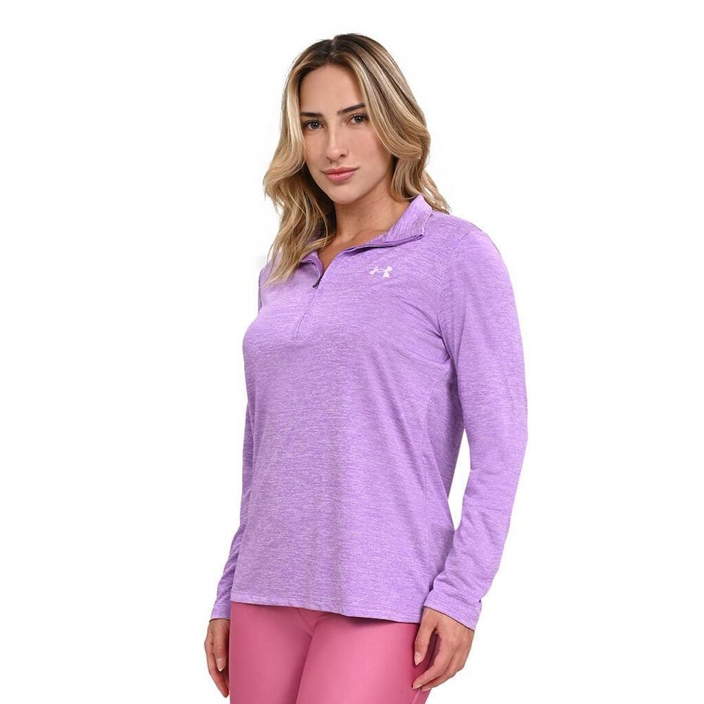 Moletom de Treino Feminino Under Armour Tech 1/2 Zip P Roxo