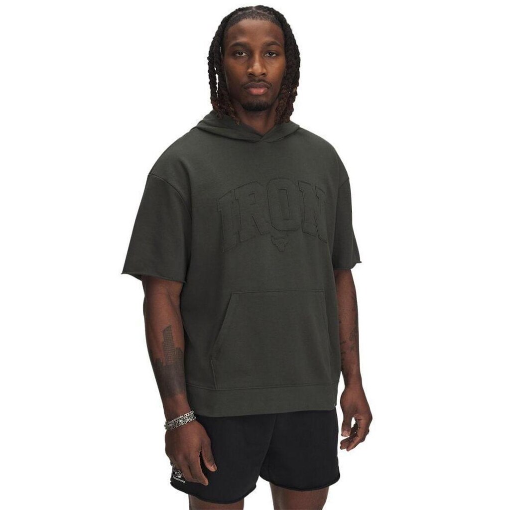 Moletom de Treino Under Armour Project Rock Terry Masculino M Verde