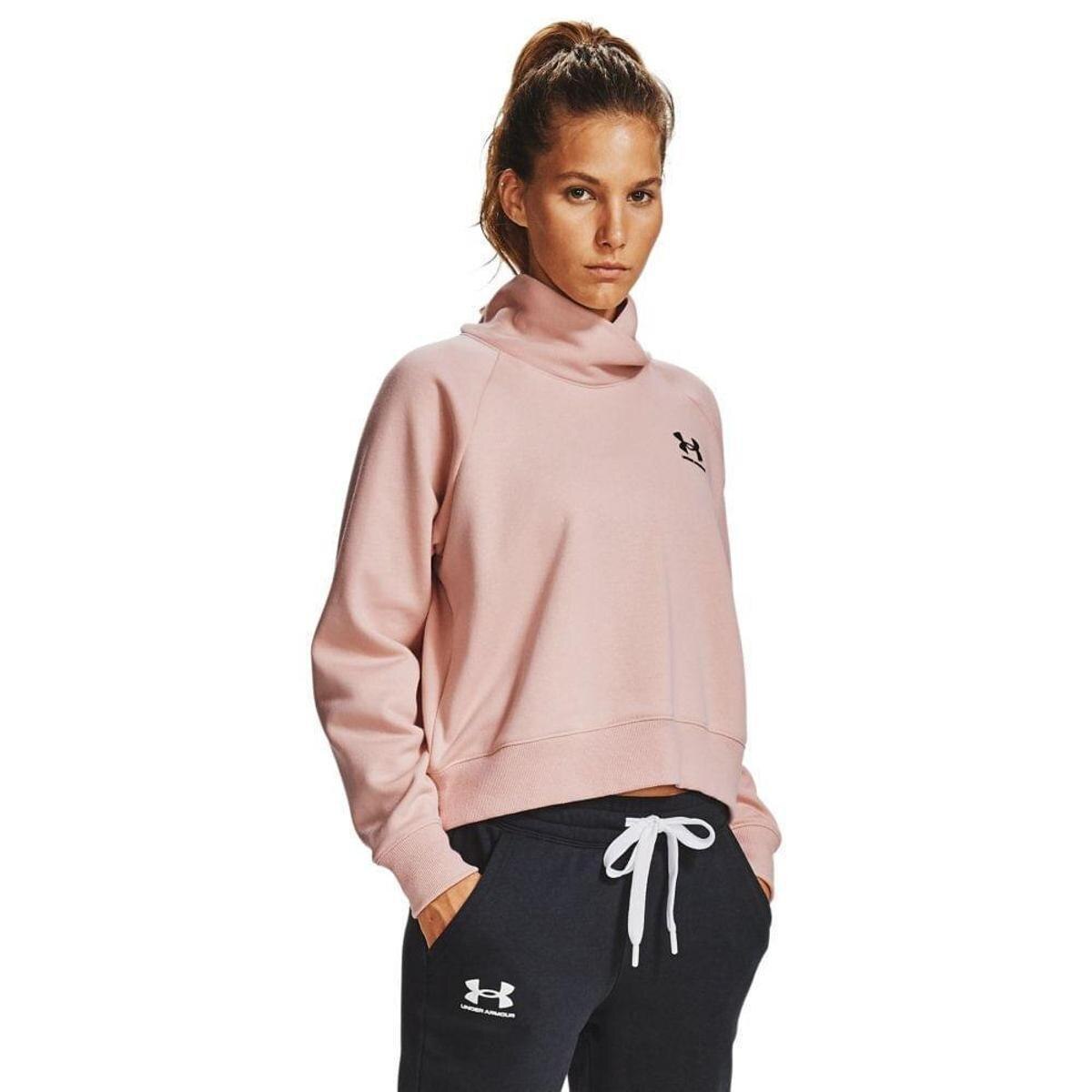 women's ua rival fleece embroidered crew