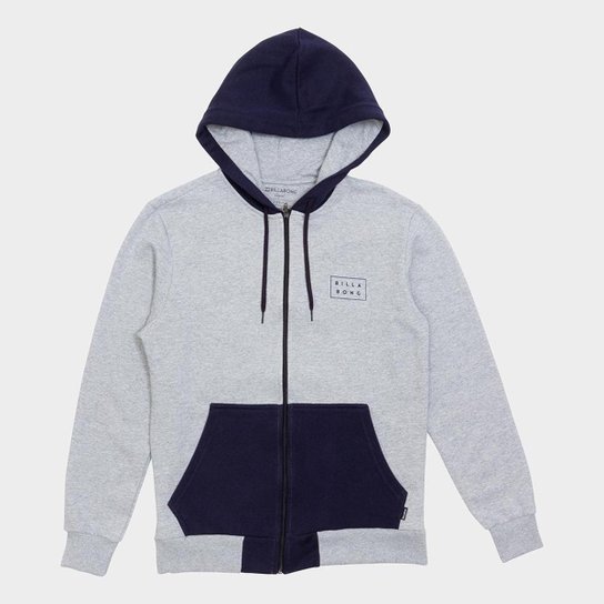 Moletom Die Cut Zip Masculino - Cinza