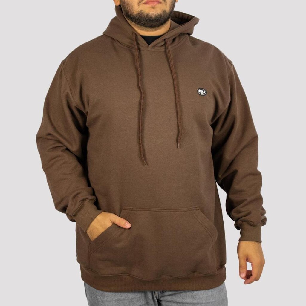Moletom DR7 Street Canguru - Marrom