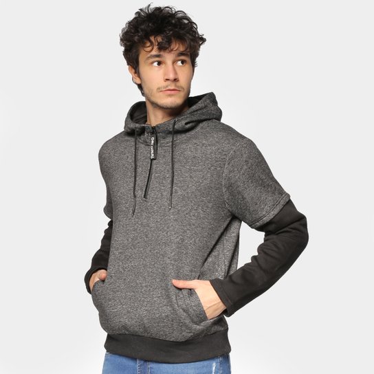 Moletom Eagle Rock Básico Com Capuz Masculino - Preto