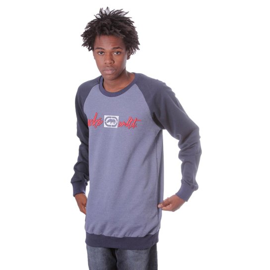 Moletom Ecko Fechado Masculino - Marinho Menor preço em Moletom Ecko Fechado Masculino - Marinho