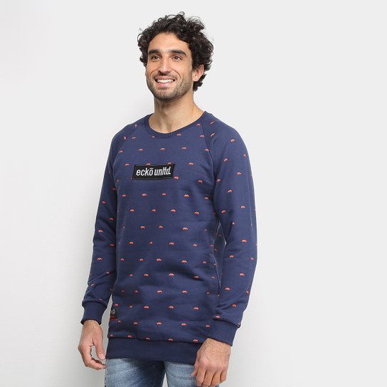 Moletom Ecko Unltd Masculino - Marinho Menor preço em Moletom Ecko Unltd Masculino - Marinho