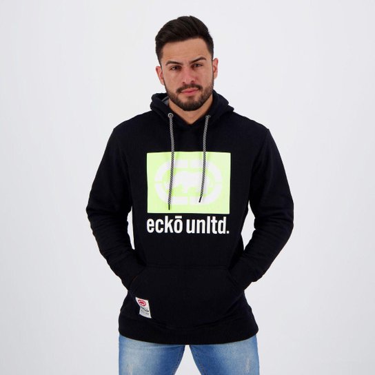 Moletom Ecko Unltd Sealed Canguru Masculino - Preto Menor preço em Moletom Ecko Unltd Sealed Canguru Masculino - Preto