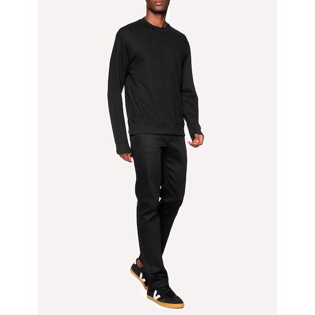 Moletom Ellus Masculino Crewneck Regular Basic Easa Preto