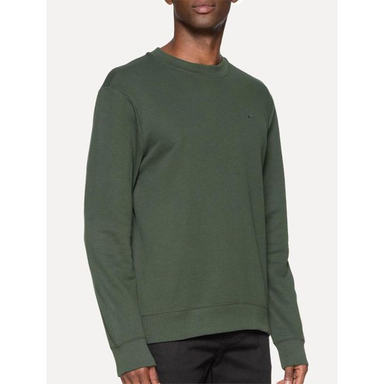 Moletom Ellus Masculino Crewneck Regular Basic Easa Verde
