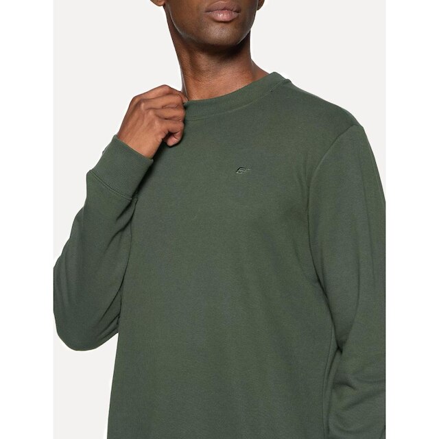 Moletom Ellus Masculino Crewneck Regular Basic Easa Verde