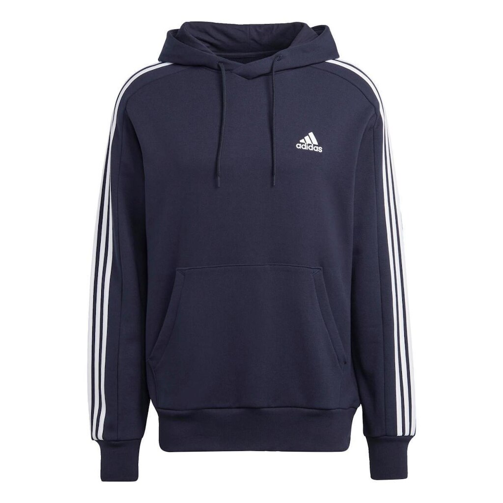 MOLETOM ESSENTIAL 3 STRIPES CAPUZ-Preto Adidas