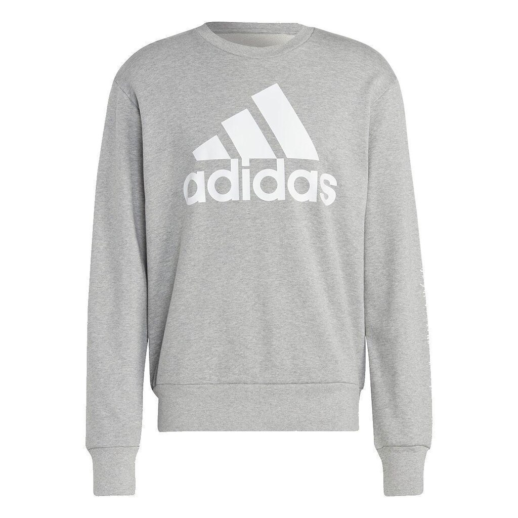 MOLETOM ESSENTIALS BIG LOGO IC9326 - CINZA CLARO/BRANCO 2GG