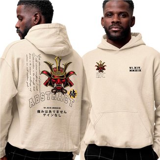 Moletom Estampado Algodão‎ Abstract Samurai Tokyo Mode