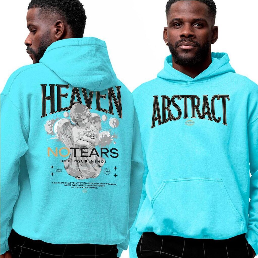 Moletom Estampado Algodão‎ Heaven Angel No Tears Abstract