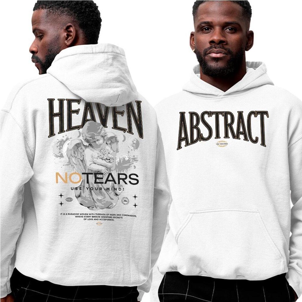 Moletom Estampado Algodão‎ Heaven Angel No Tears Abstract