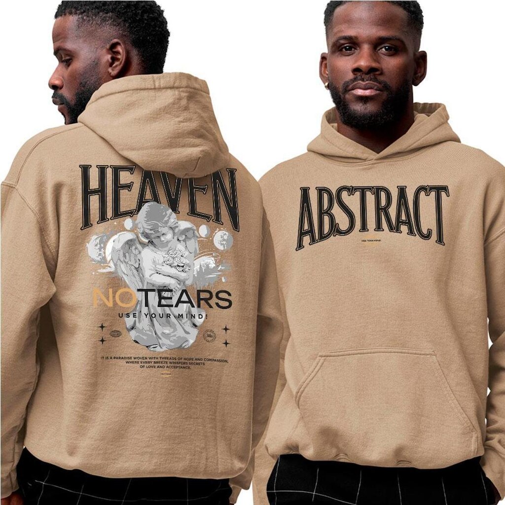 Moletom Estampado Algodão‎ Heaven Angel No Tears Abstract
