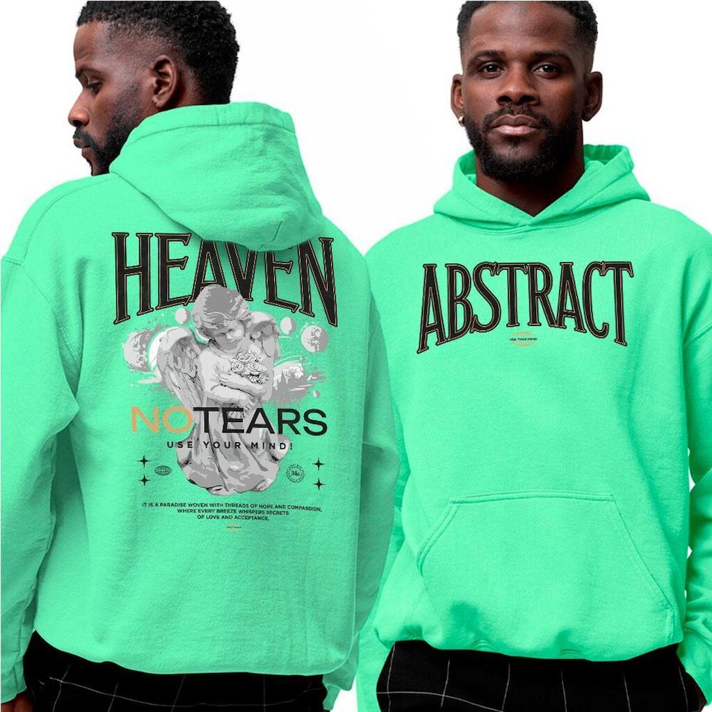 Moletom Estampado Algodão‎ Heaven Angel No Tears Abstract