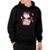 Moletom Estampado Menina Gato Rosa - Preto