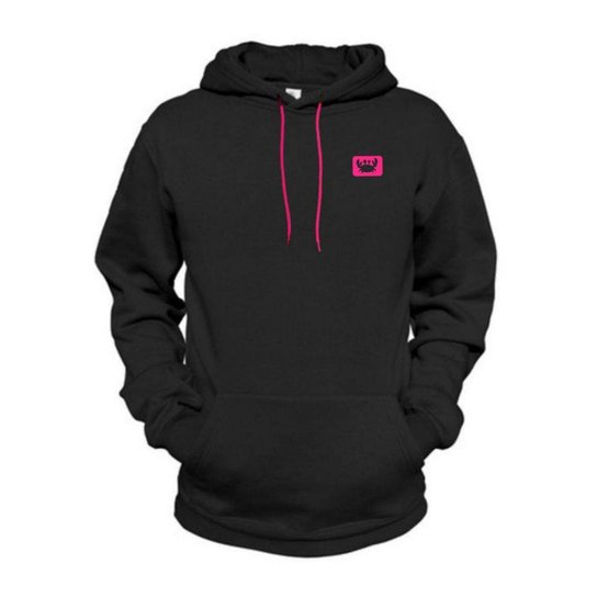 Moletom Estampado Siri Neon Relaxado Com Capuz Bolso Canguru - Preto+Rosa é ruim? Moletom Estampado Siri Neon Relaxado Com Capuz Bolso Canguru - Preto+Rosa é boa?