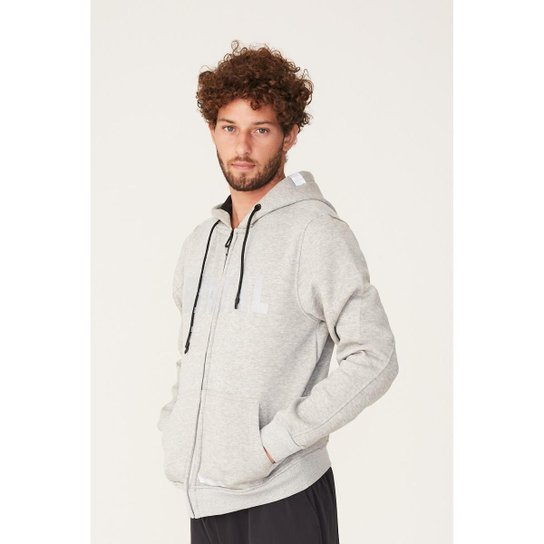 Moletom Fatal Aberto Com Capuz Big Logo Lettering Masculino - Cinza Menor preço em Moletom Fatal Aberto Com Capuz Big Logo Lettering Masculino - Cinza